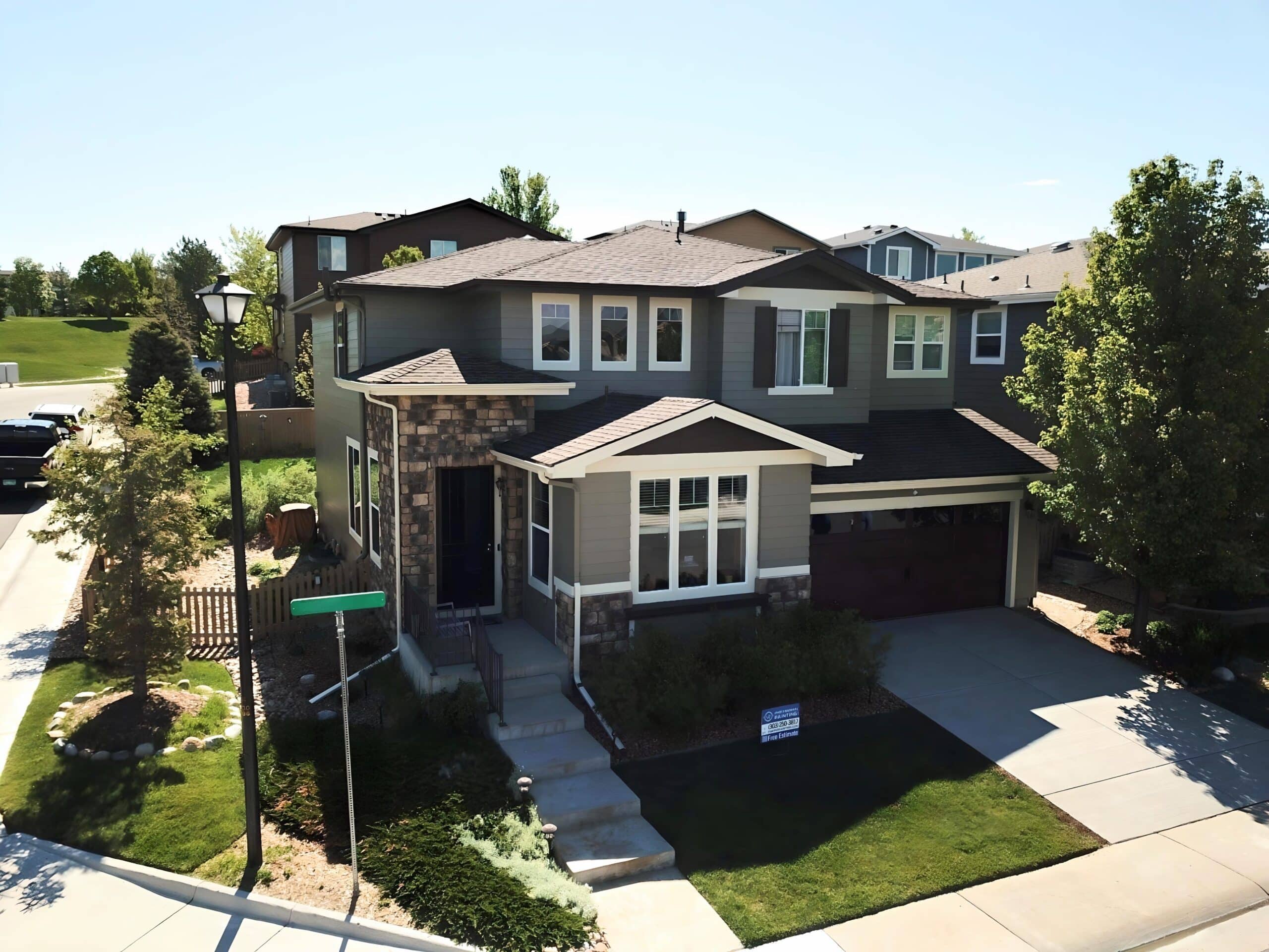 highlands ranch exterior house painting project - surface prep